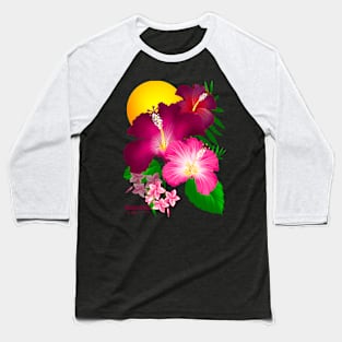 Hibiscus Paradise Baseball T-Shirt